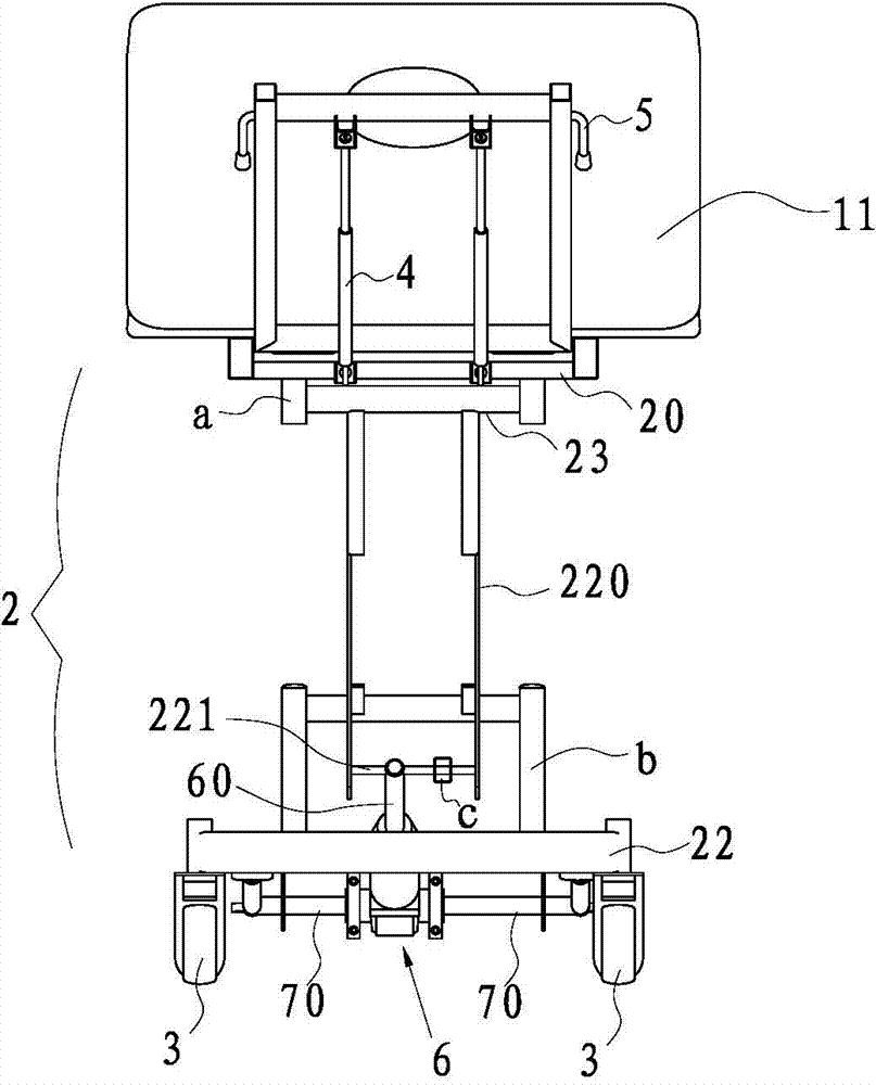 Hydraulic examination bed