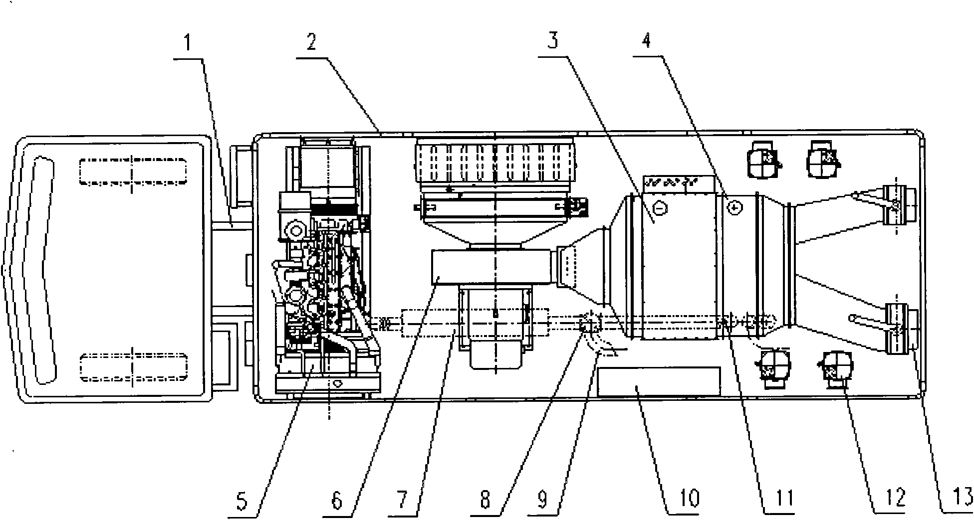 Airplane ground air-conditioning vehicle utilizing exhaust waste heat of diesel engine