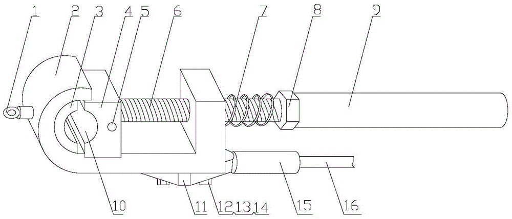 Portable 120-to-400mm2 aluminum conductor steel reinforced cable shunting clamp and use method thereof