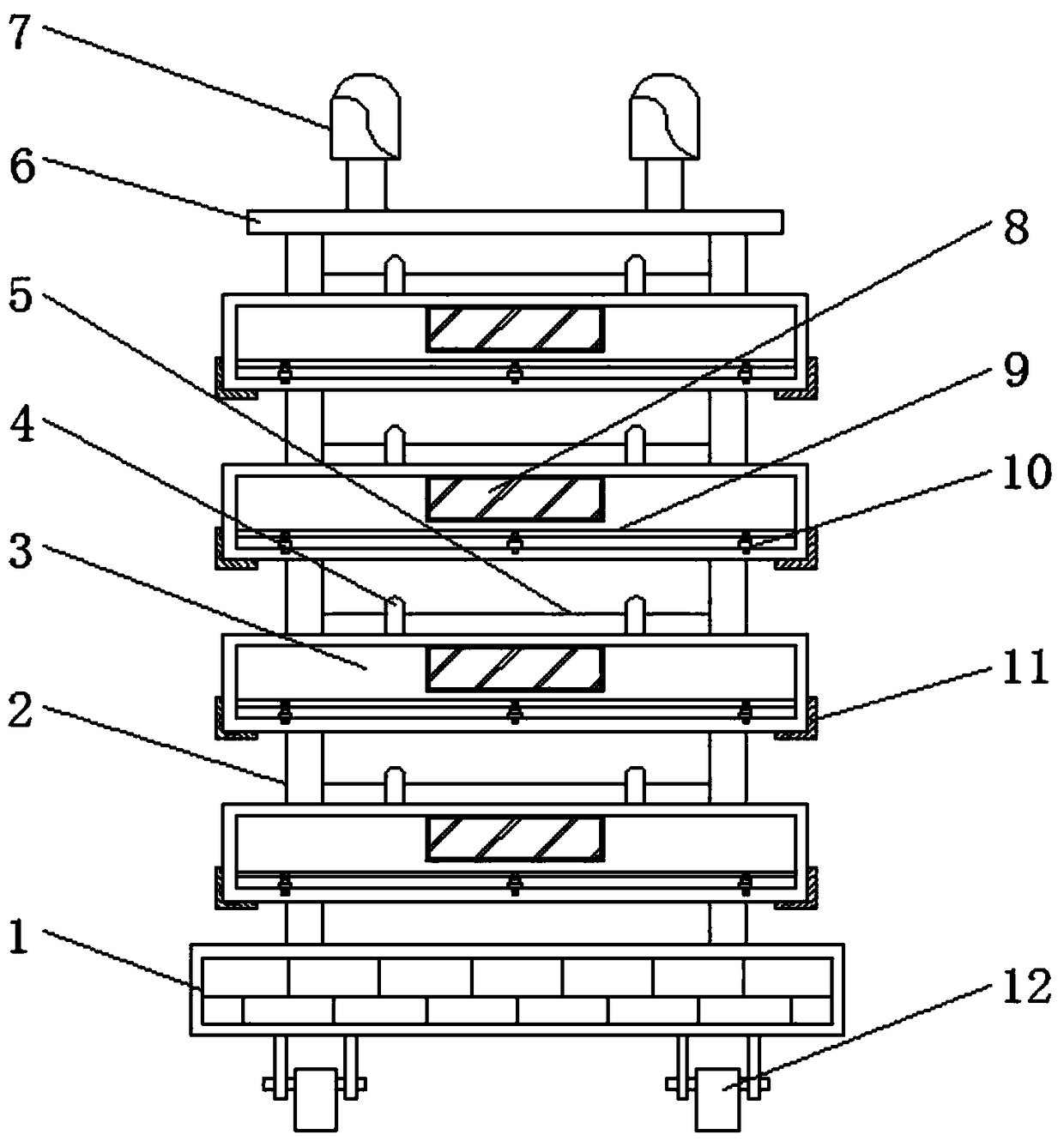 Wear-resistant multi-layer-structure wire edge appliance used for automotive parts