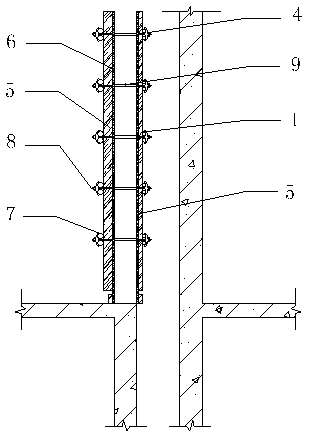 Deformation joint formwork erection construction method