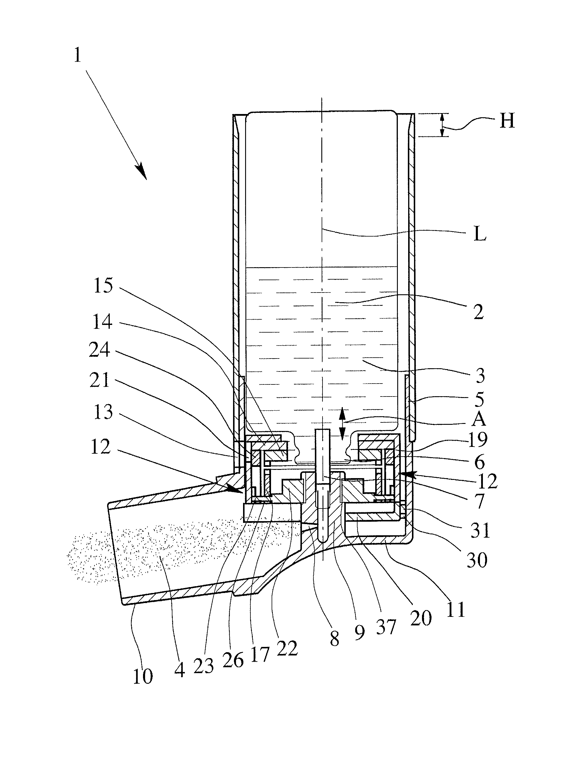 Drive unit for dosage counter