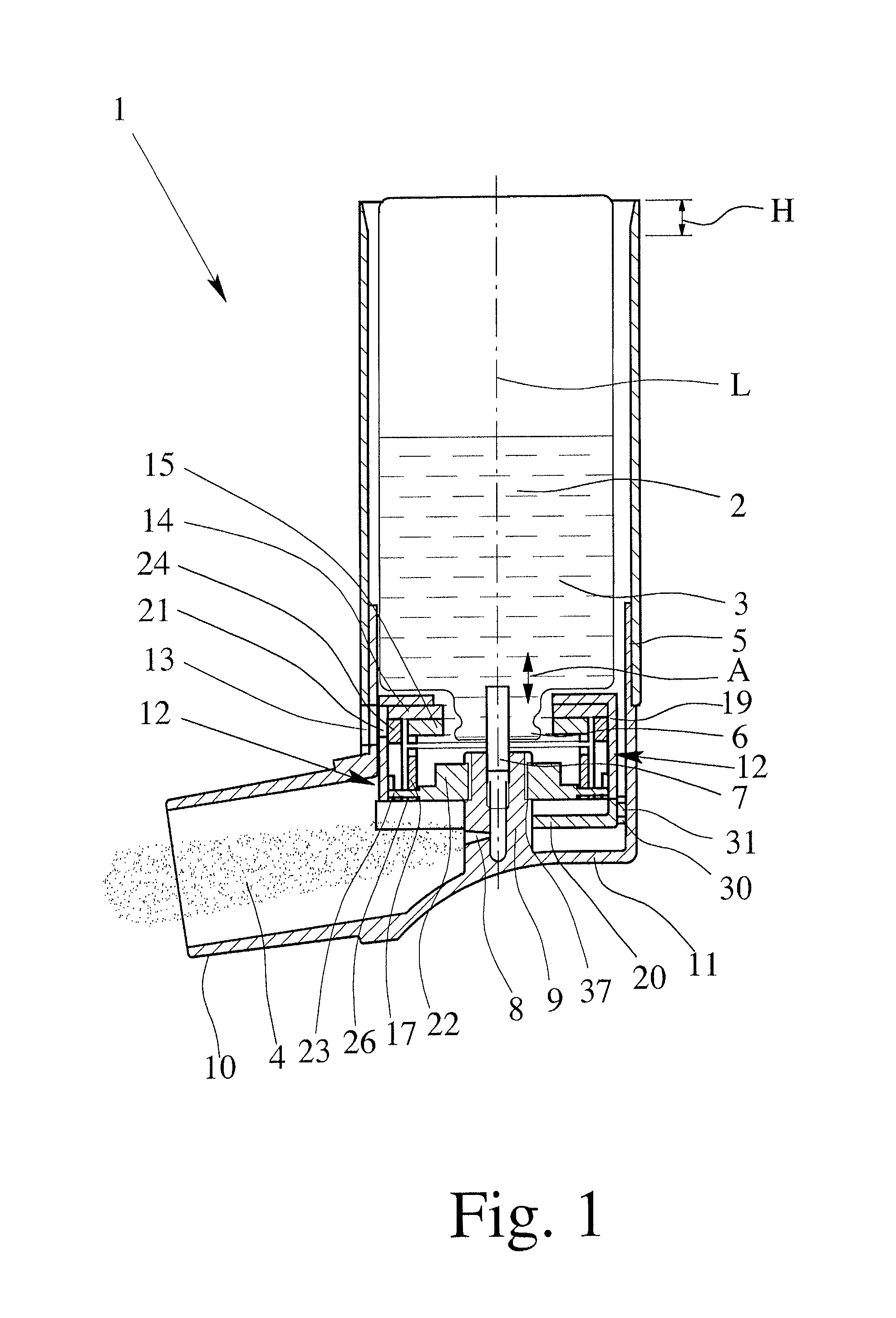 Drive unit for dosage counter