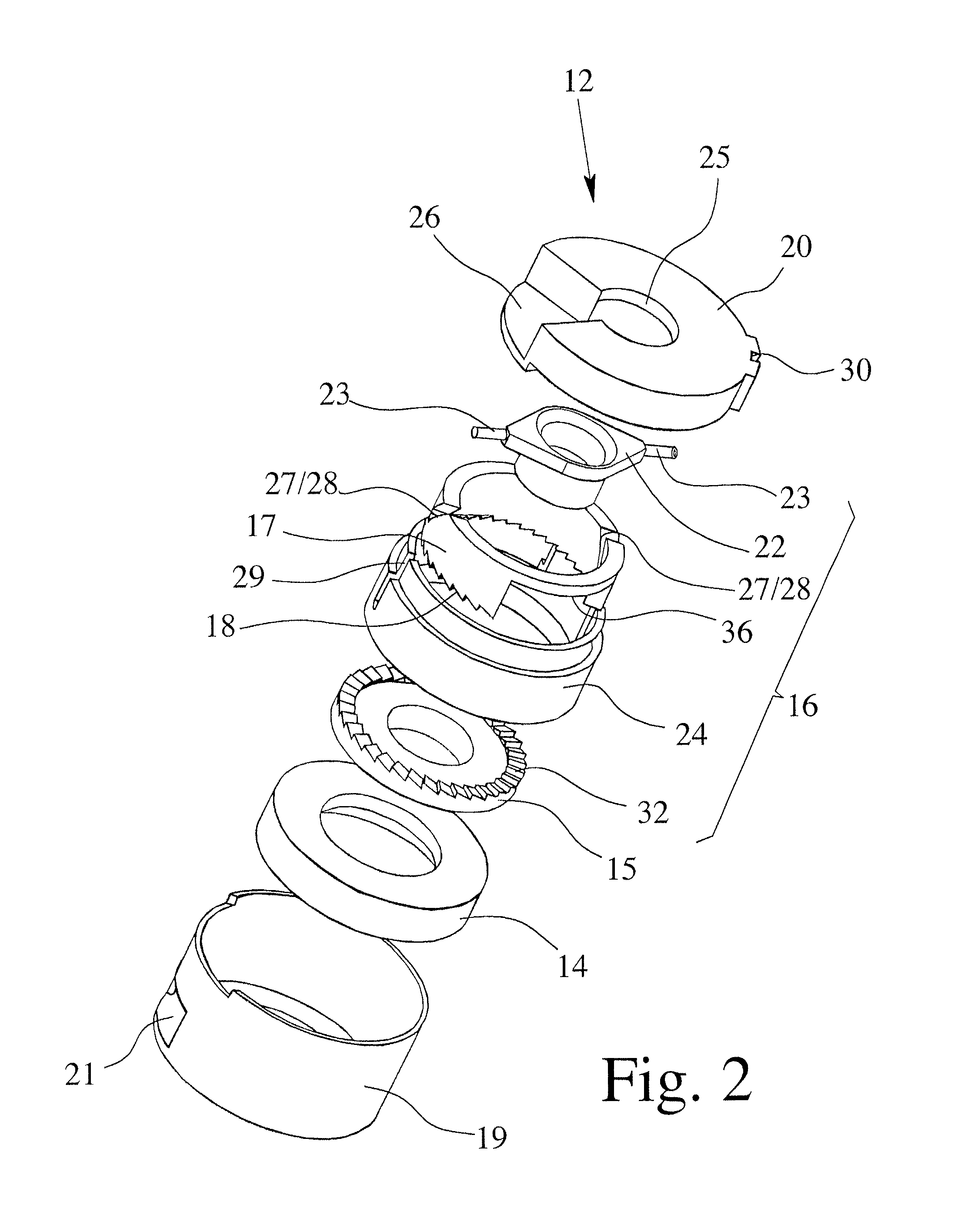 Drive unit for dosage counter