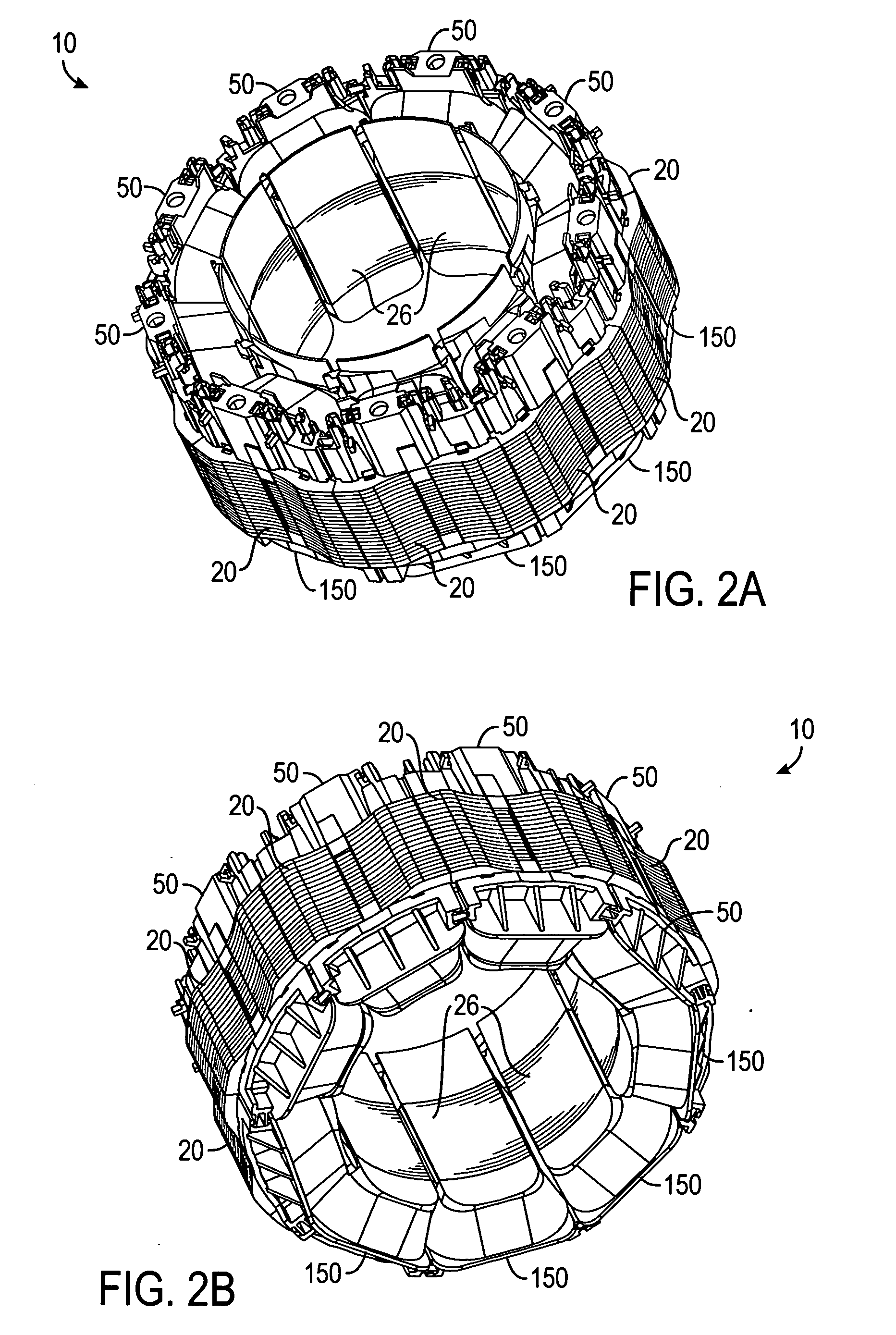 End cap for segmented stator