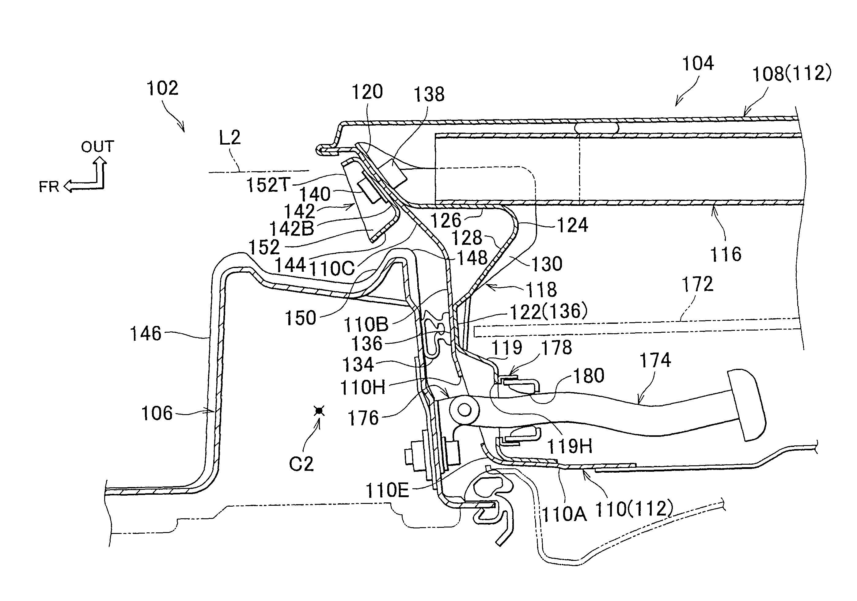 Vehicle body side structure