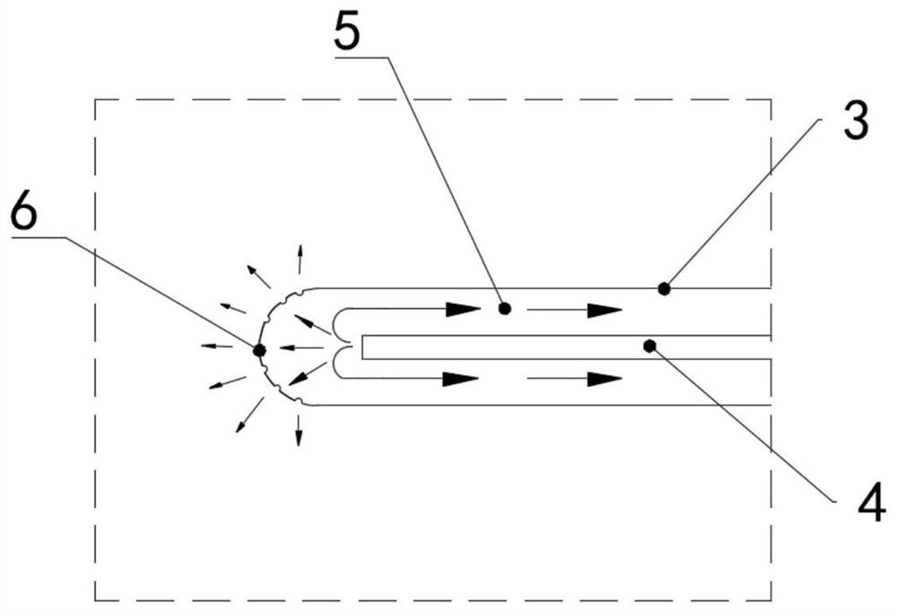 Flexible freezing spray pipe for intra-airway spray freezing treatment and use method of flexible freezing spray pipe