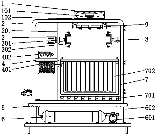 Cleaning device for oil smoke purification equipment