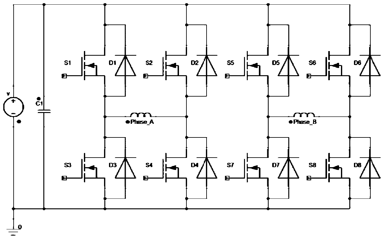 Doubly salient permanent magnet motor phase current driving switch control method and system