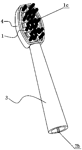 Electric double-head counter-rolling toothbrush head structure