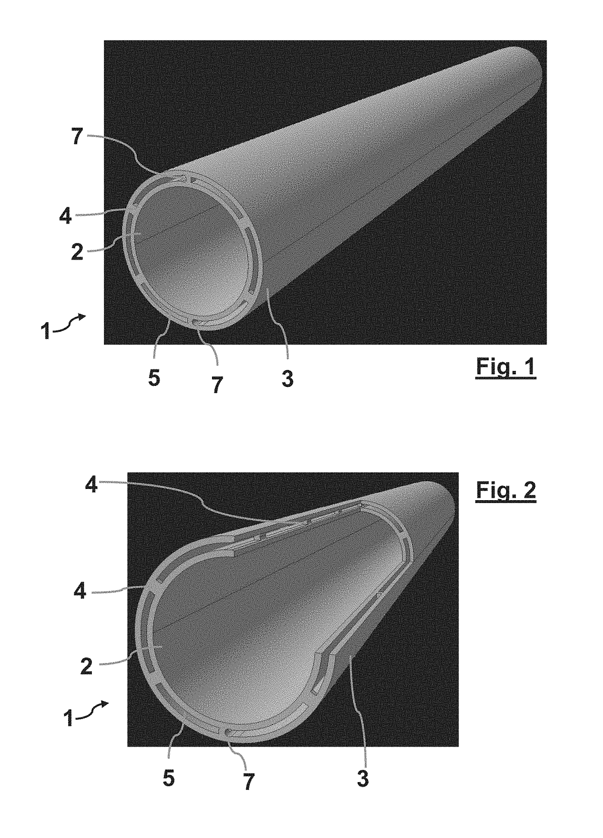 Double-walled pipe with integrated heating capability for an aircraft or spacecraft