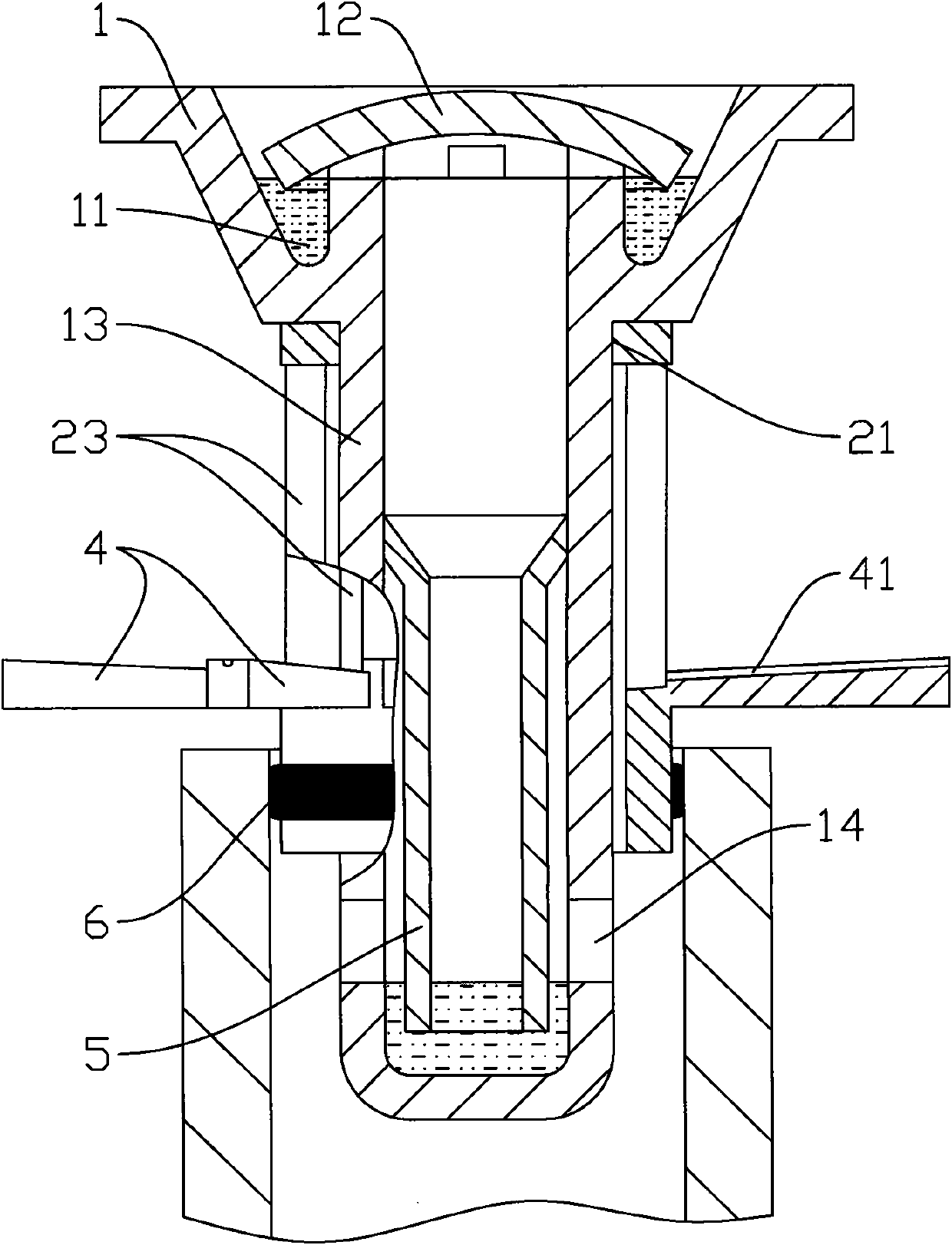 Deep-seepage deodorizing floor drain