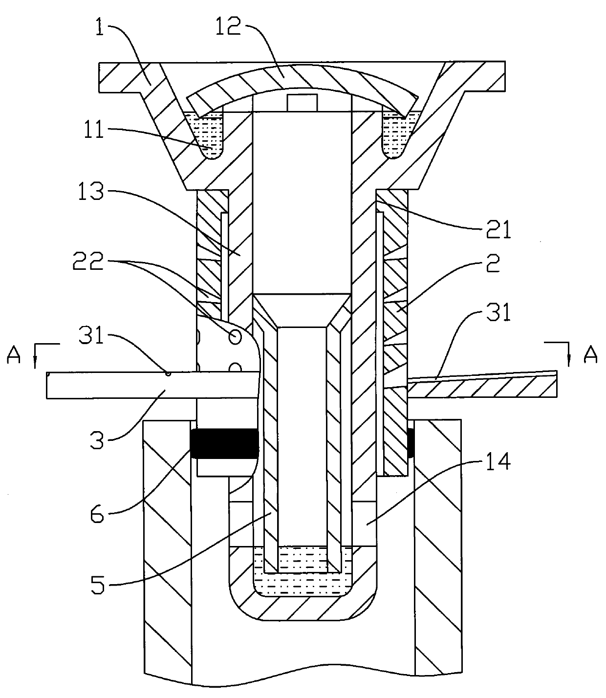 Deep-seepage deodorizing floor drain