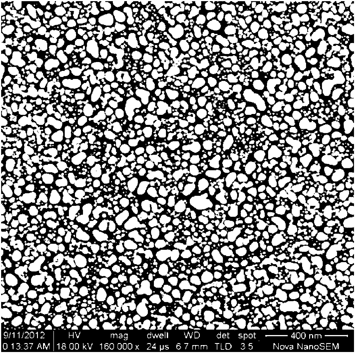 Method for preparing surface-enhanced Raman scattering substrate by solution method and application