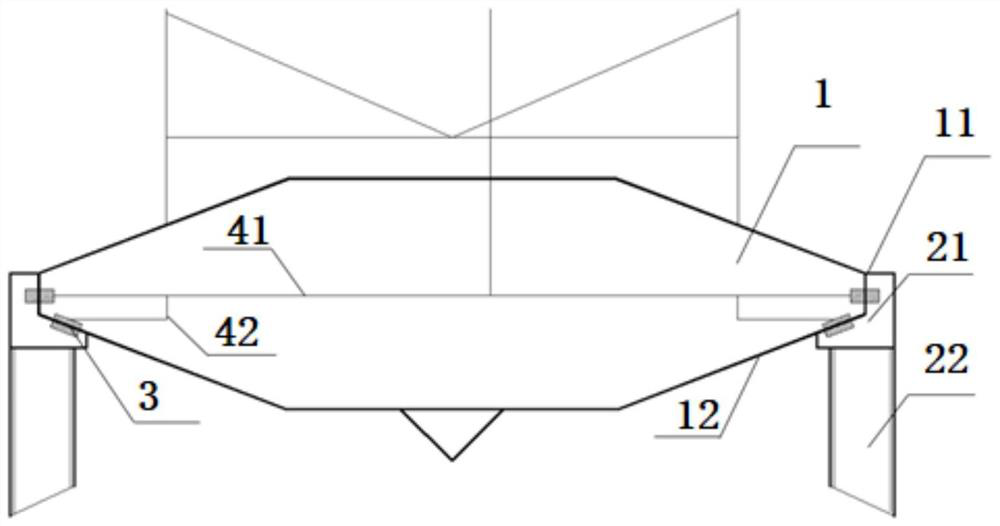 Modular apron board pile shoe of self-elevating drilling platform and drilling platform