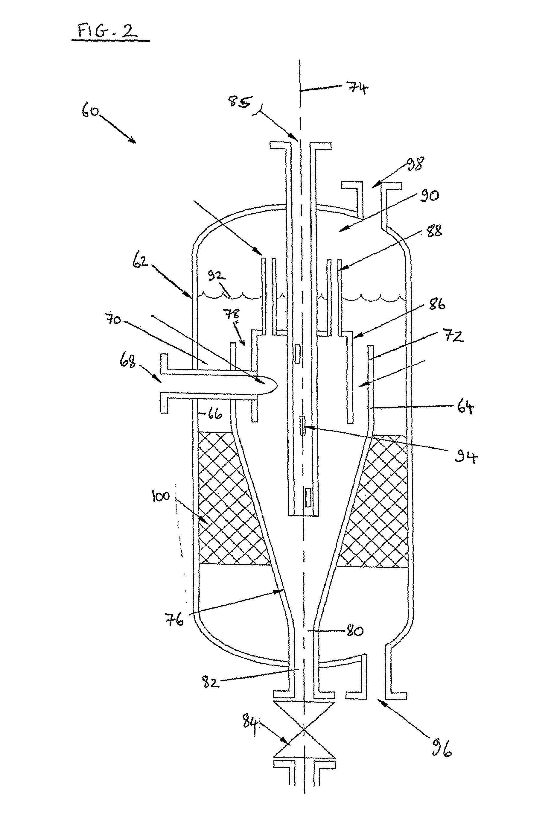 Separator to Separate a Liquid/Liquid/Gas/Solid Mixture