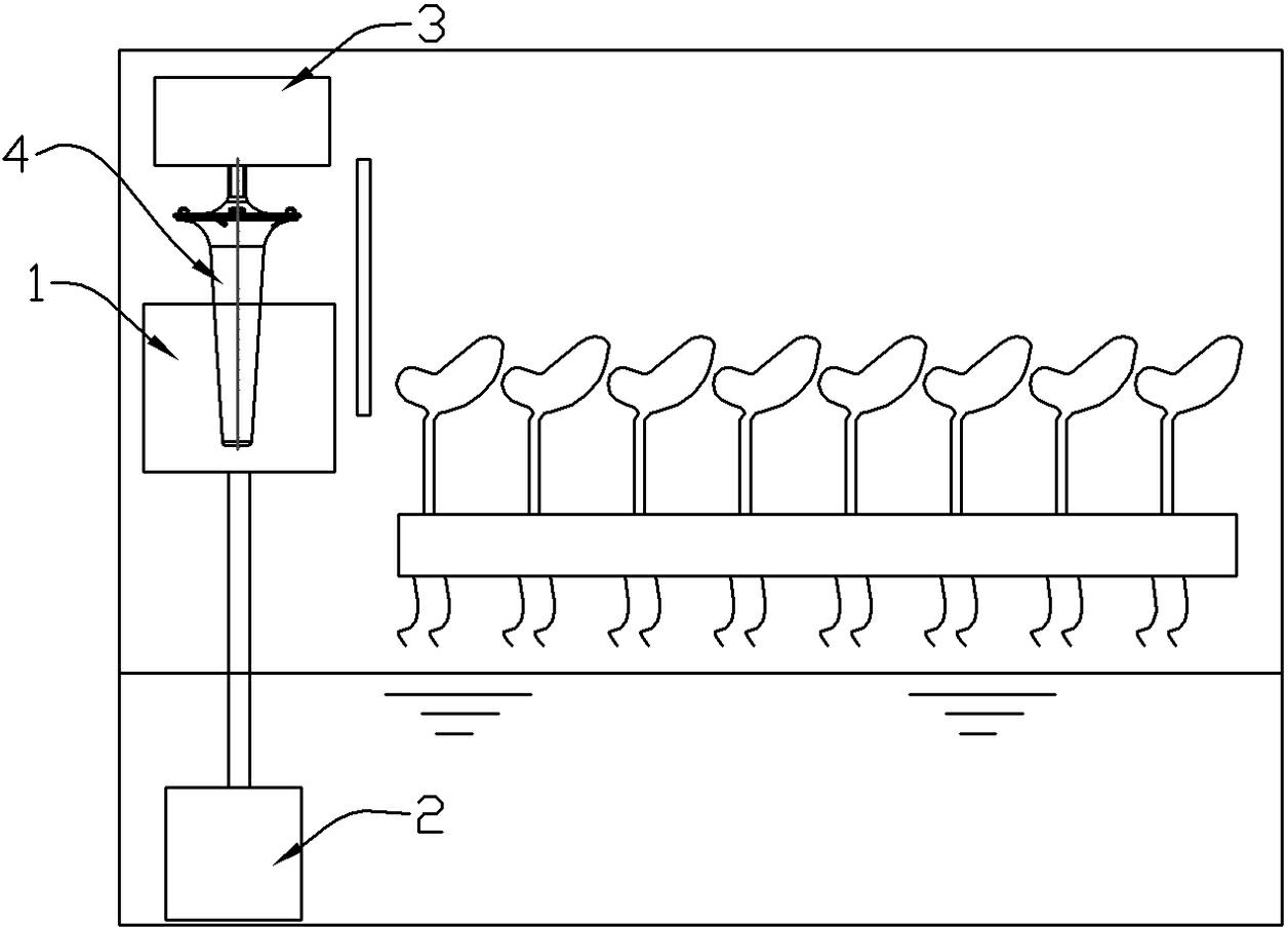 Water sprinkling device of plant cultivation machine