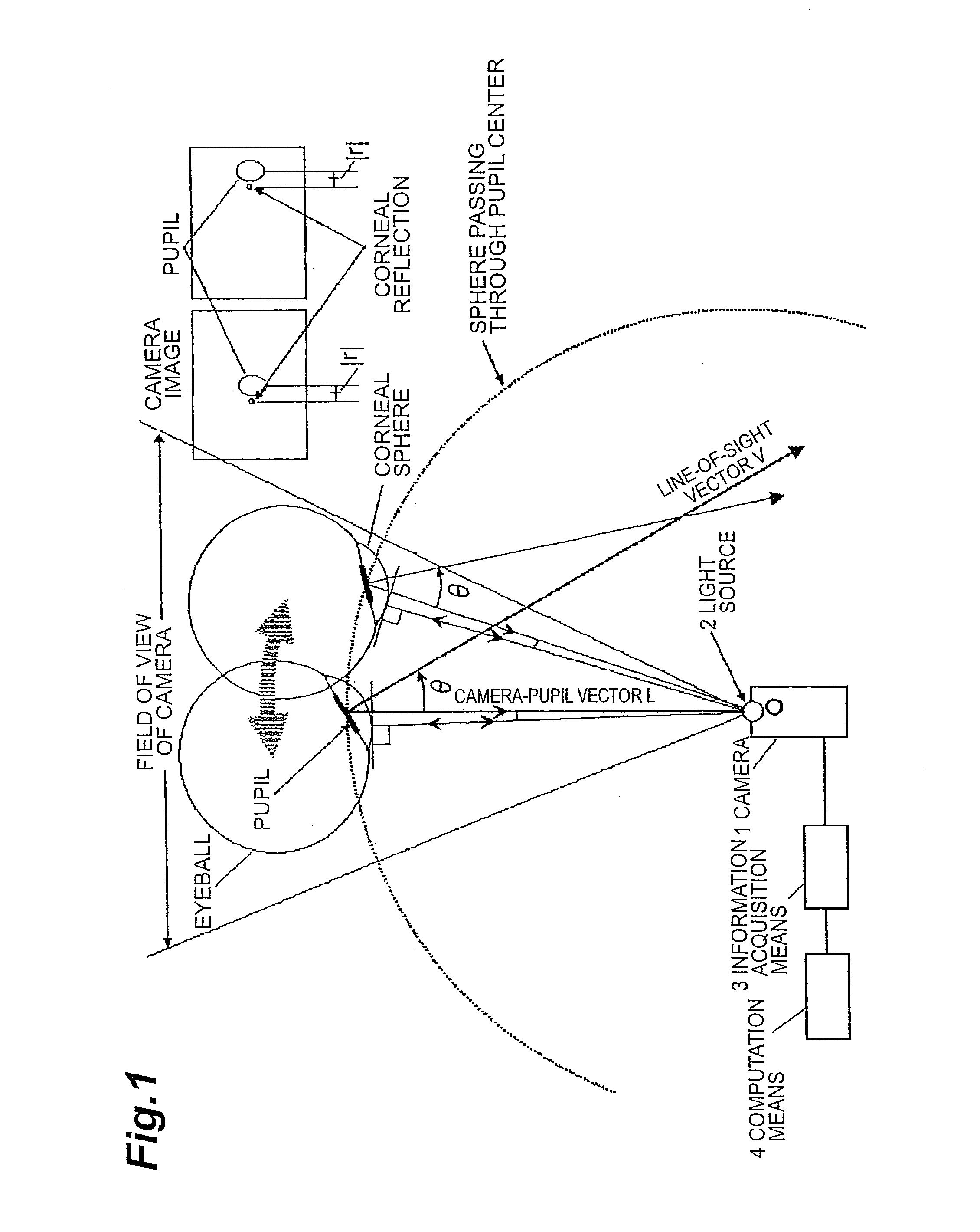 Eyeshot detection device using distance image sensor