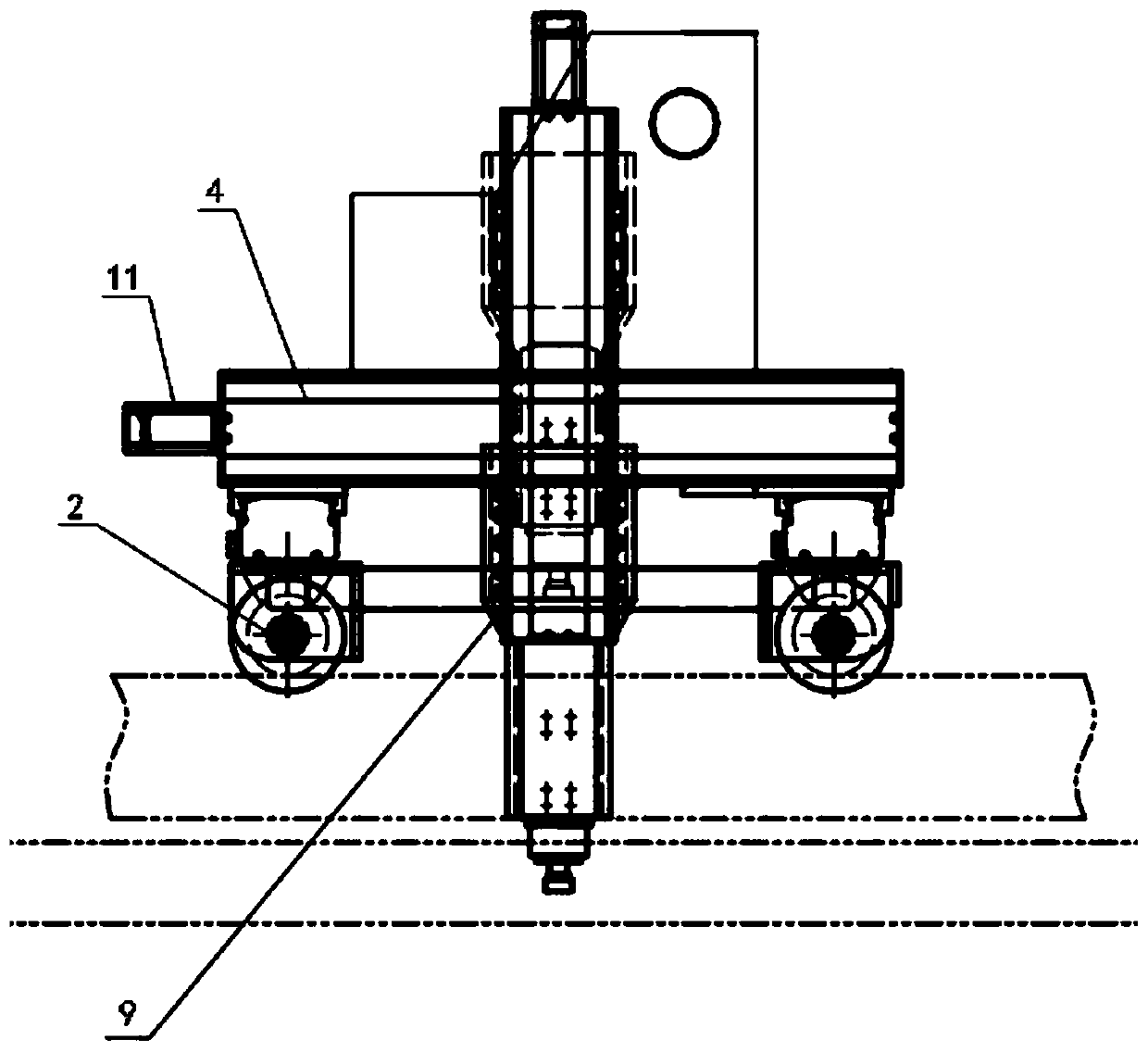 High speed rail line concrete track plate engraving machine and engraving method