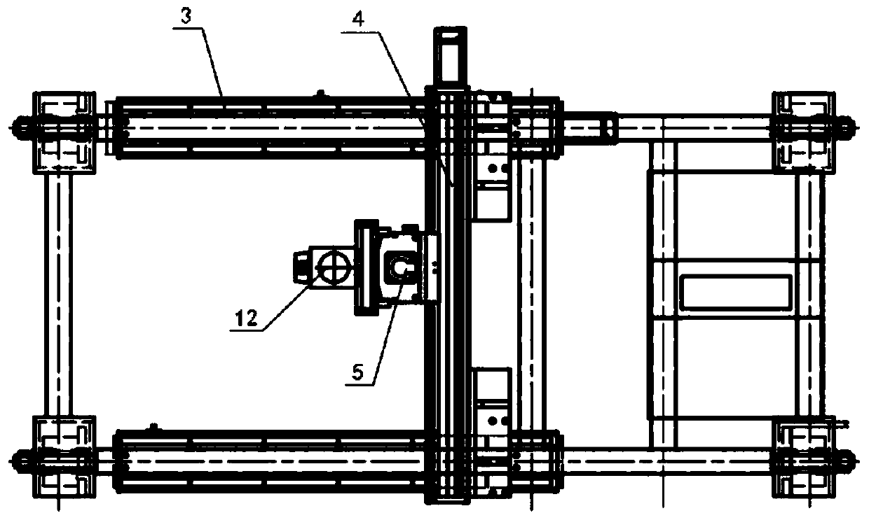 High speed rail line concrete track plate engraving machine and engraving method