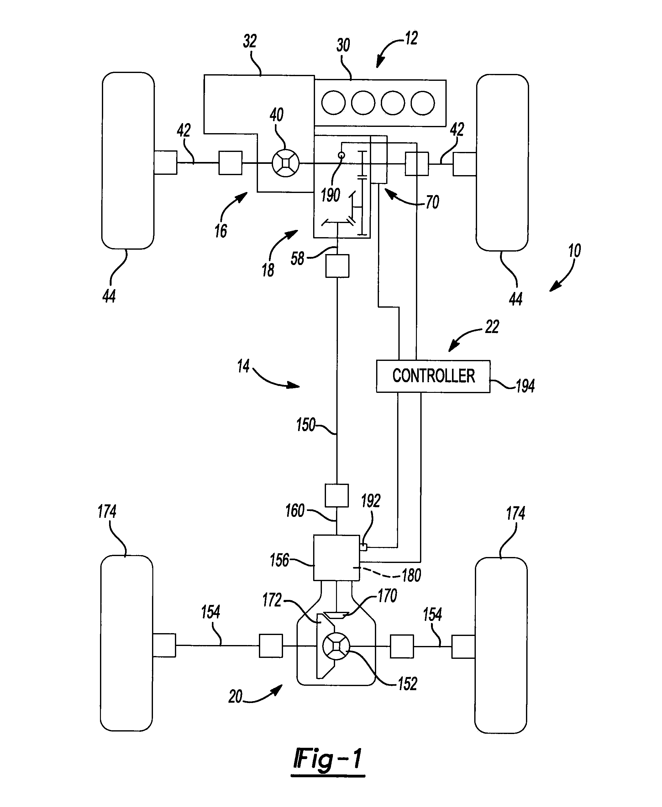 Motor vehicle with disconnectable all-wheel drive system