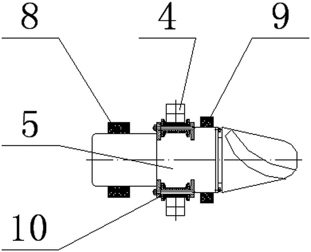 A double-supported submersible thruster