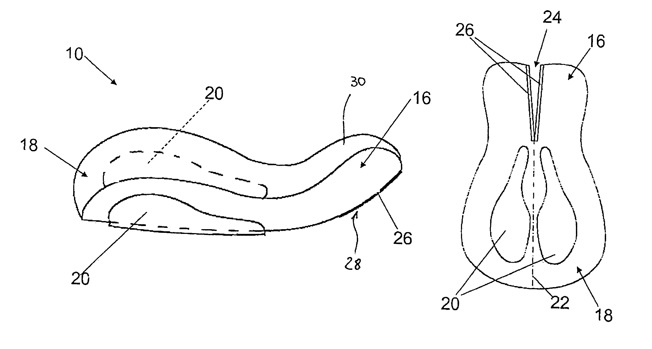 Protection pad for cyclist trousers and relative method of realization