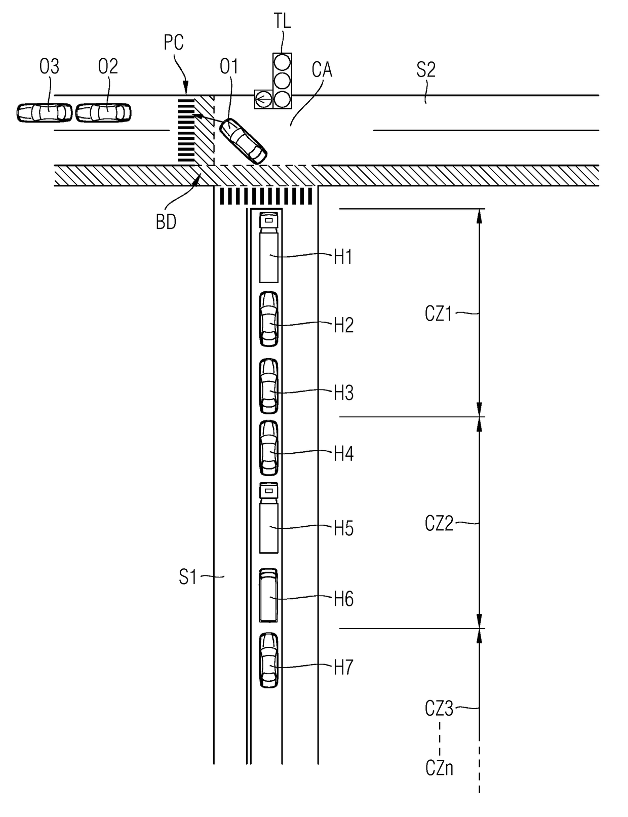 Method for communication within an, in particular wireless, motor vehicle communication system interacting in an ad-hoc manner, device for the traffic infrastructure and road user device