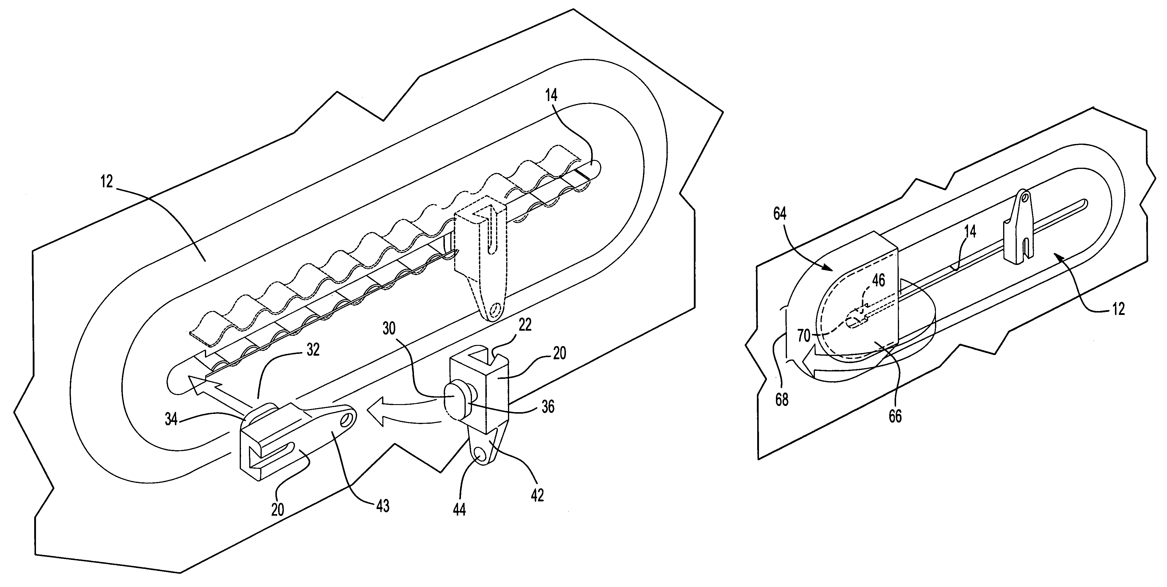 Accessory strip for securing articles within a vehicle interior