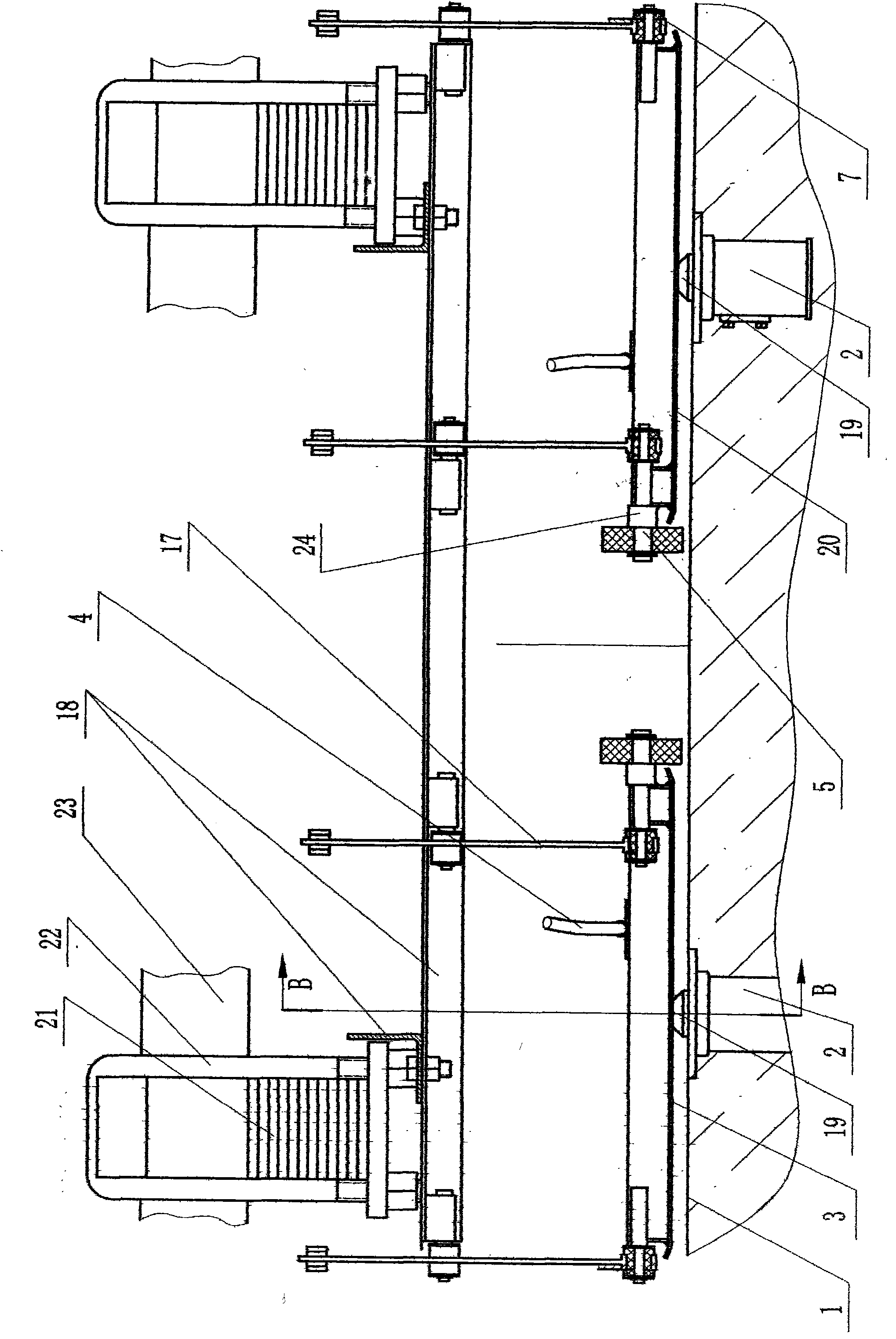 Railless electric vehicle and roadway power supply contact line thereof