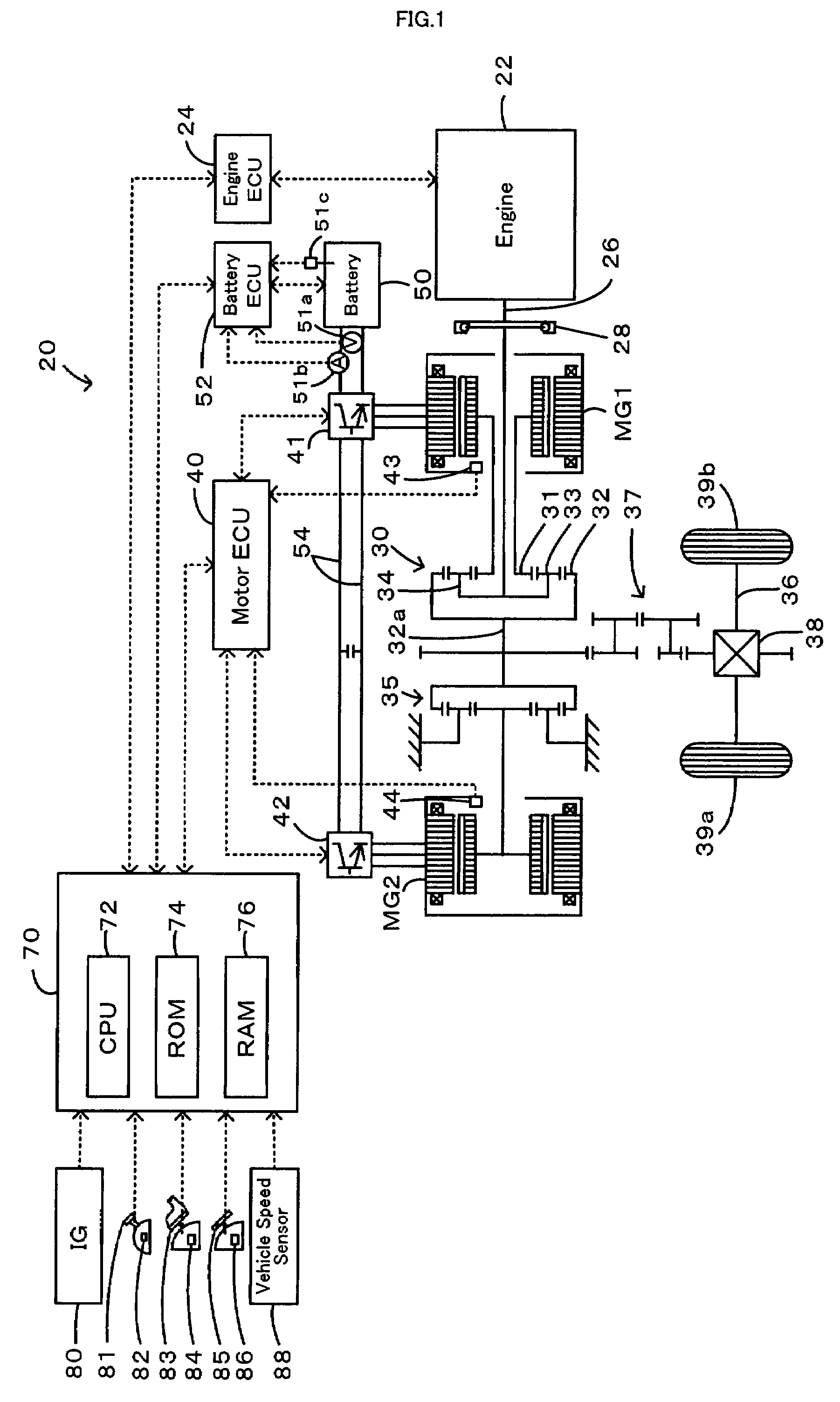 Hybrid vehicle and control method of hybrid vehicle