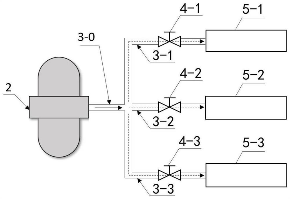 A single-compressor three-cold-head pulse tube refrigerator with freely adjustable input work and cooling capacity