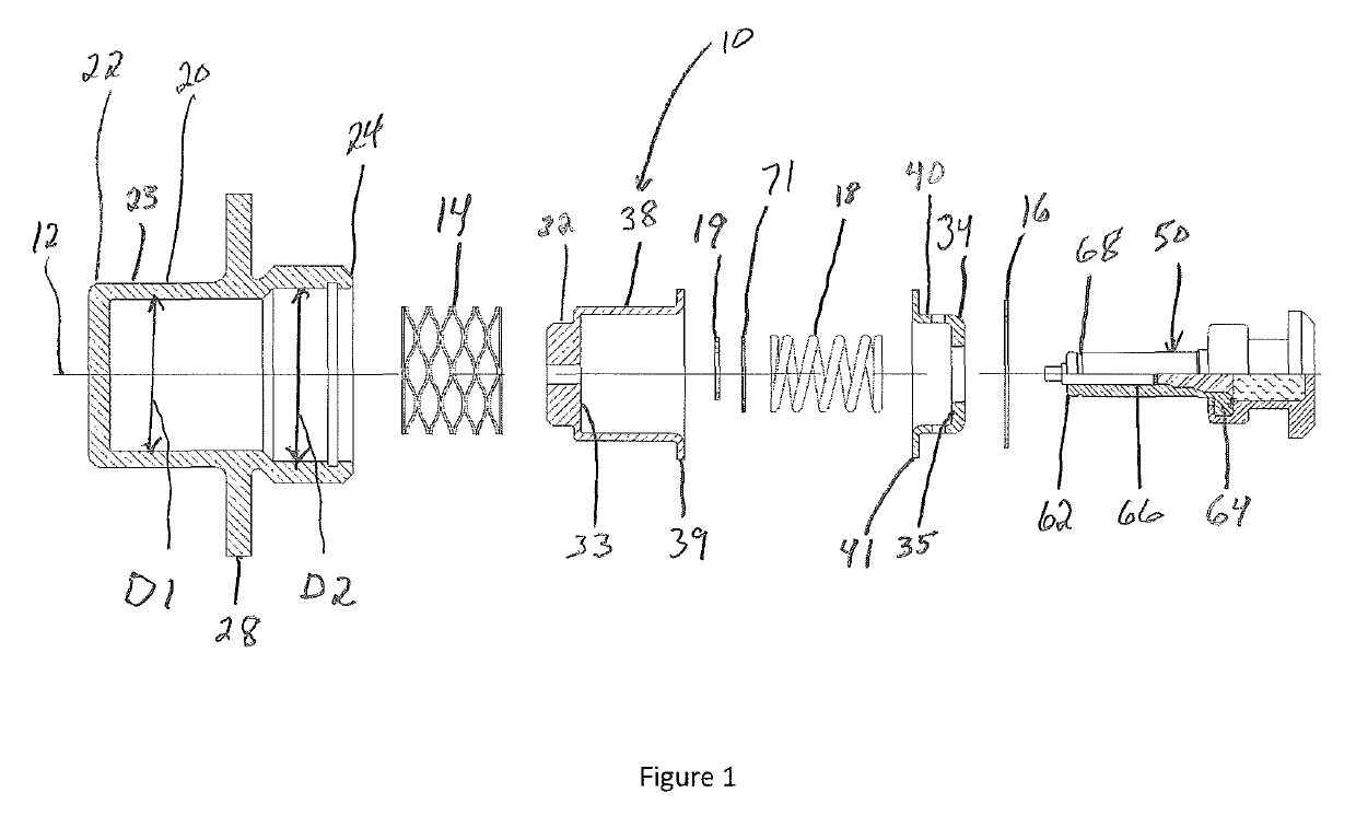 Control valve with external relief bias member