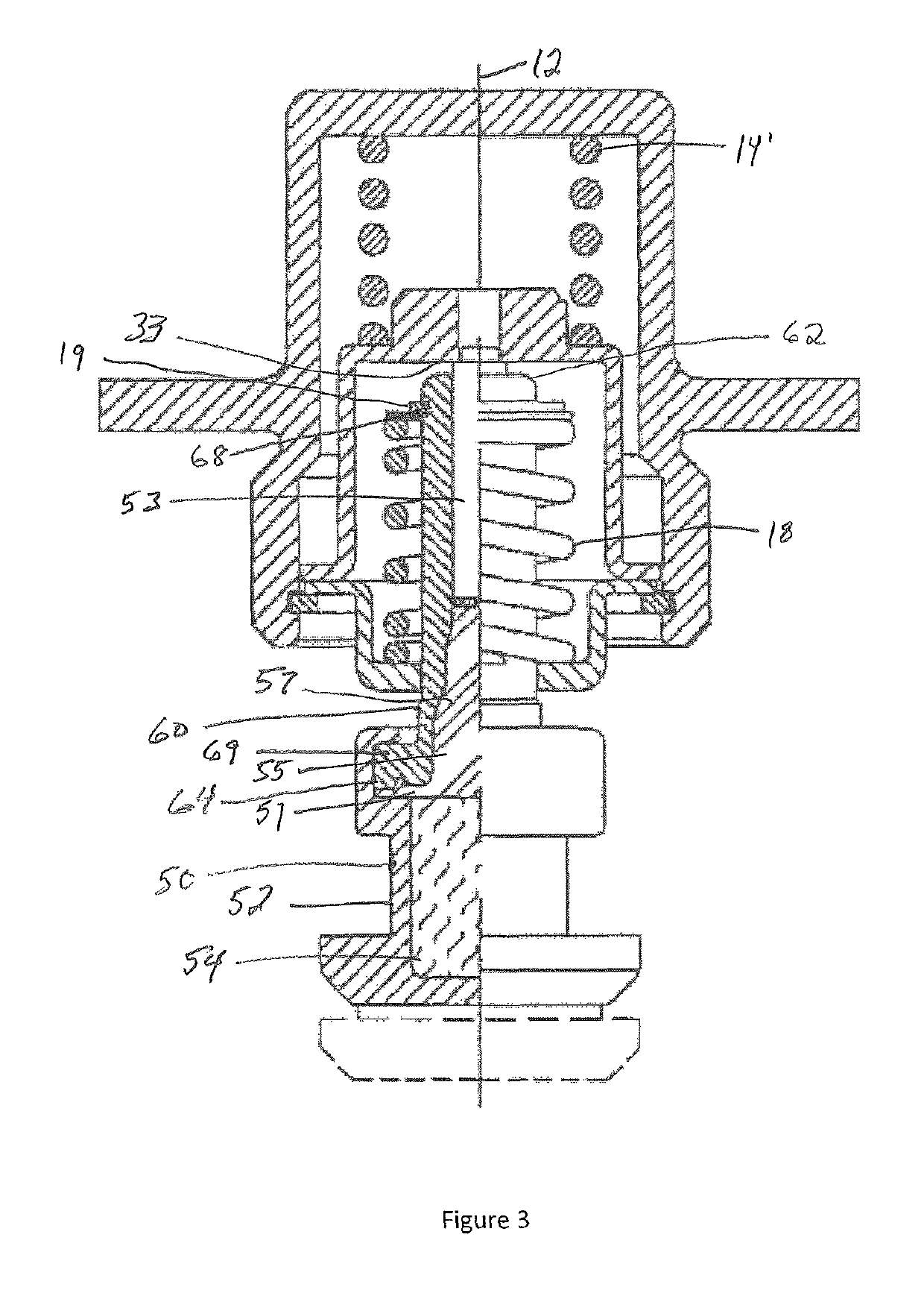 Control valve with external relief bias member