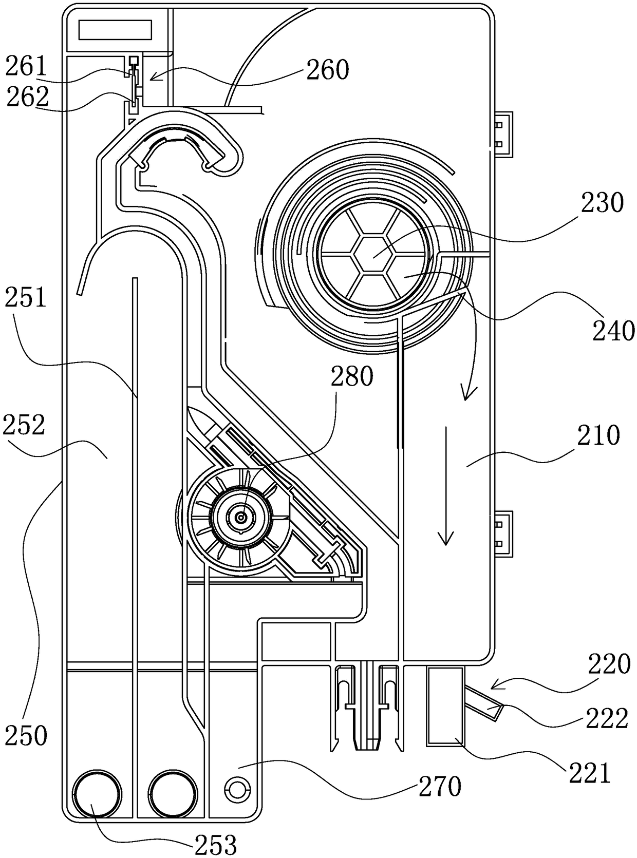 Dish washing machine water inlet device and water inlet method