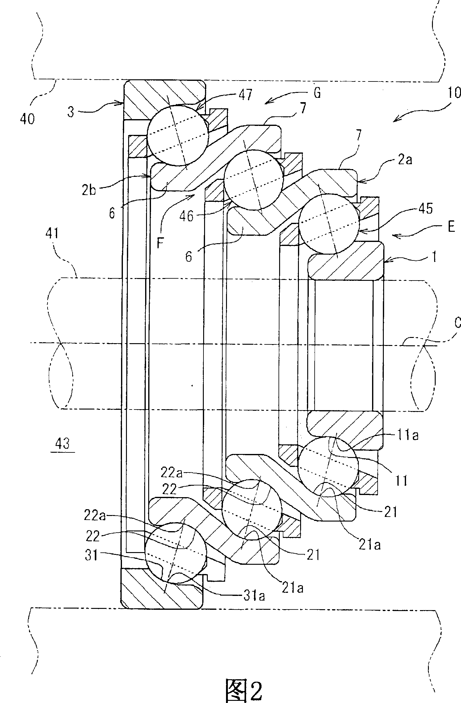 Rolling bearing and supercharger using the same