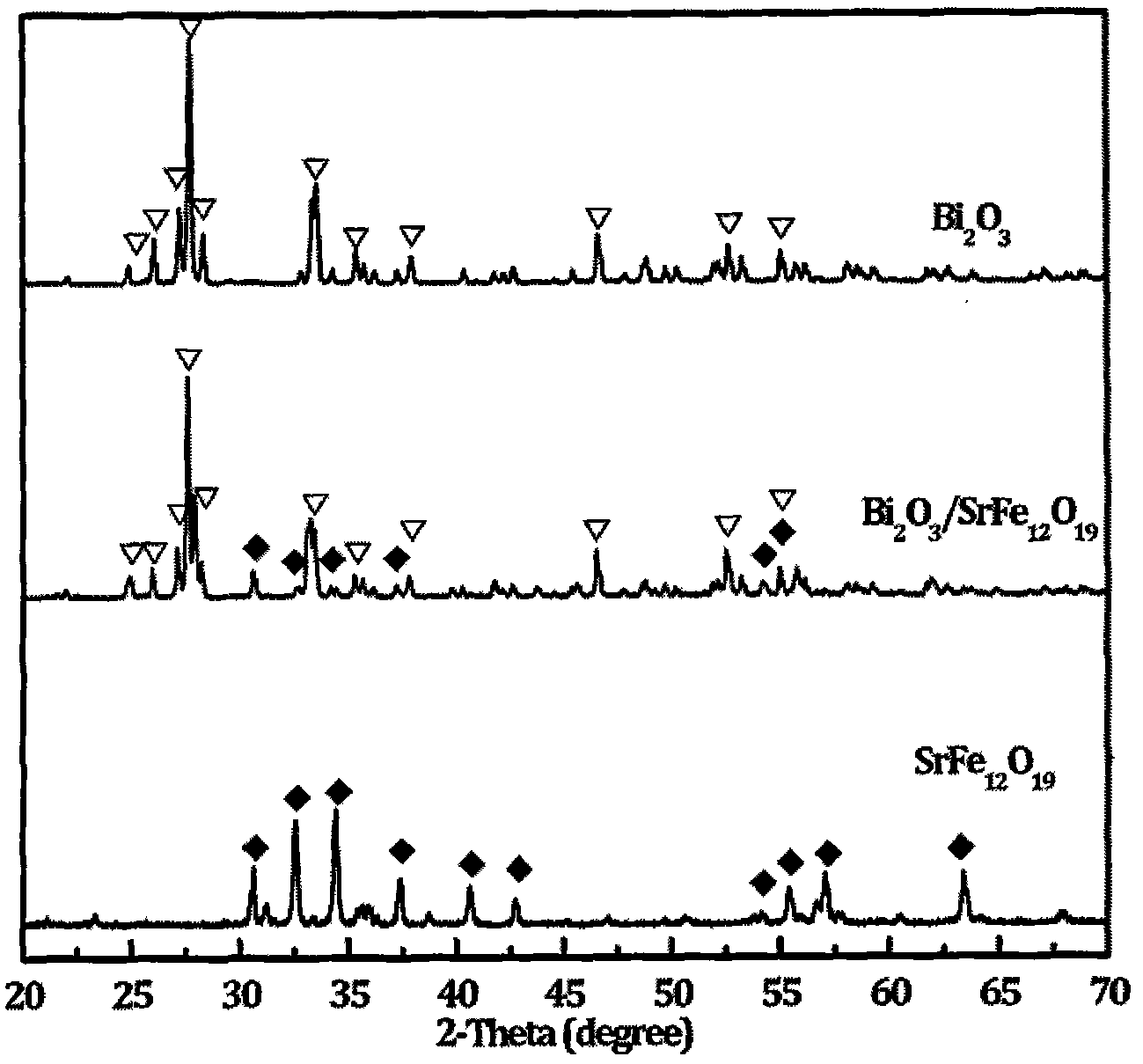 Preparation method of bismuth-based strontium magnetic photo-catalyst, and bismuth-based strontium magnetic photo-catalyst