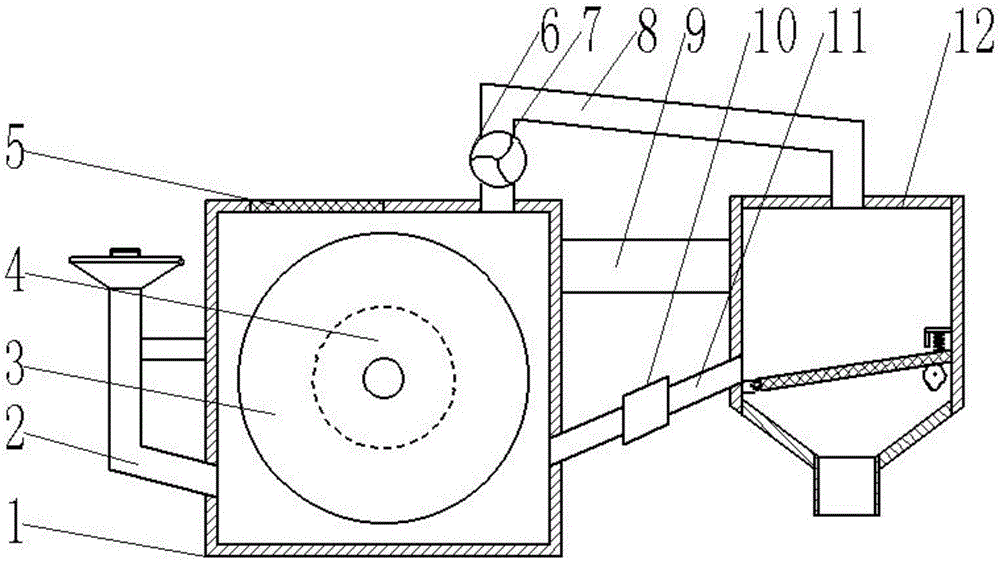 Battery positive electrode material ball milling device capable of screening materials