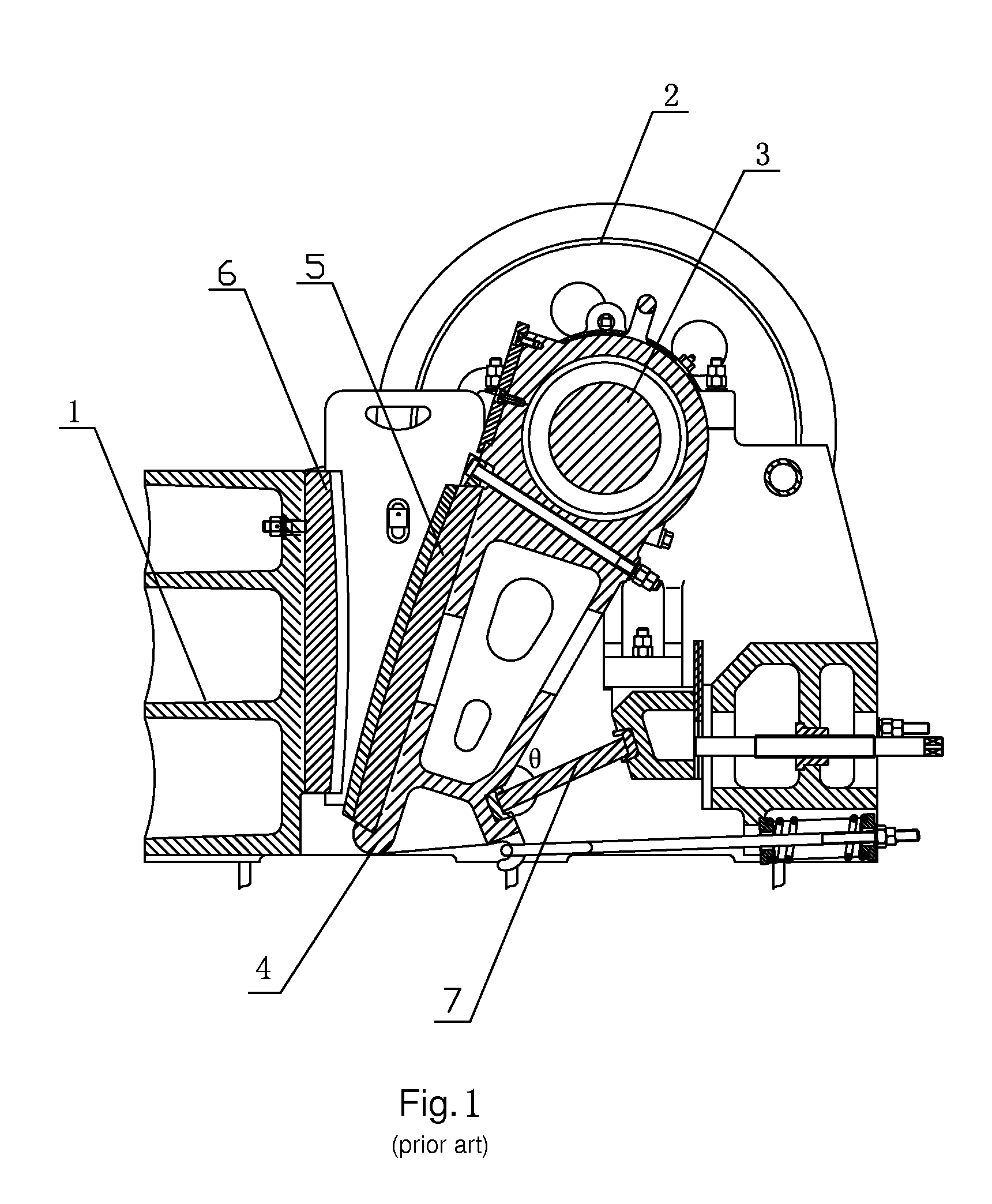 Jaw Crusher with Double-Crank-Rocker Mechanism