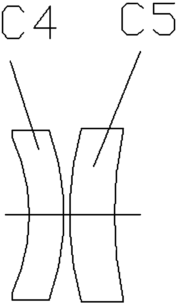 Medium and long-range vehicle lens for vehicle target recognition