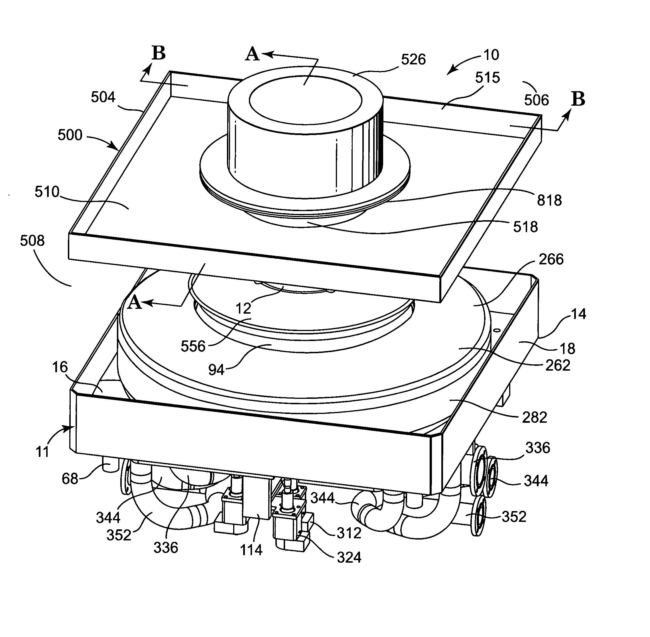 Compact duct system incorporating moveable and nestable baffles for use in tools used to process microelectronic workpieces with one or more treatment fluids