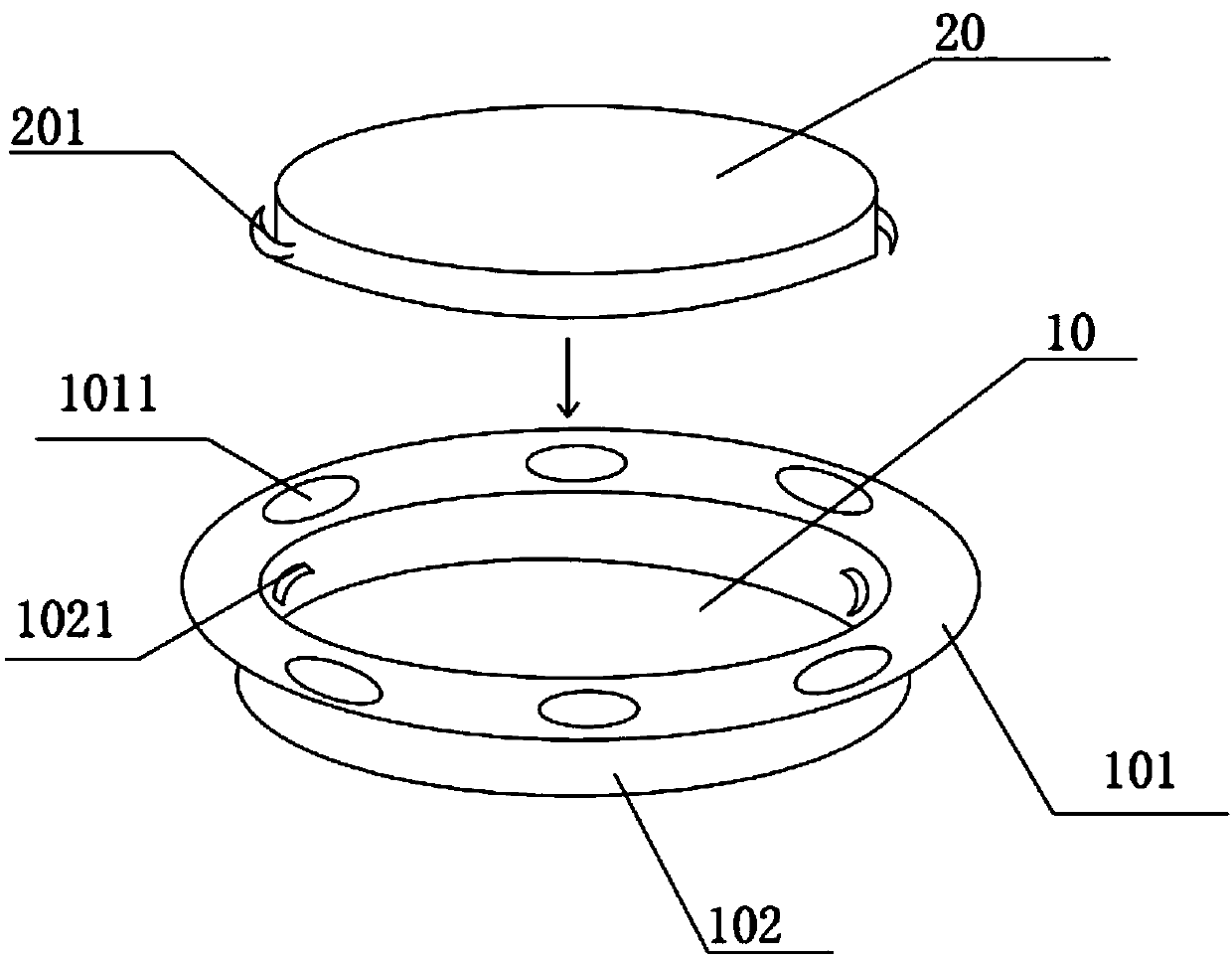 Combined well cover with water draining structure