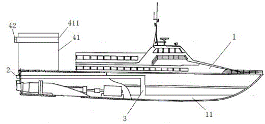 Air cushion ship model