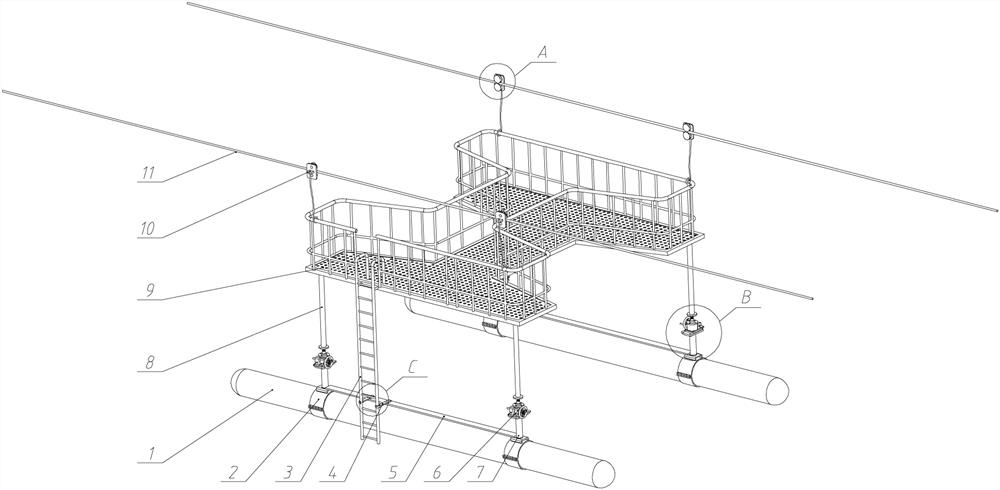 A double-body structure lotus-picking cruise ship and its use method