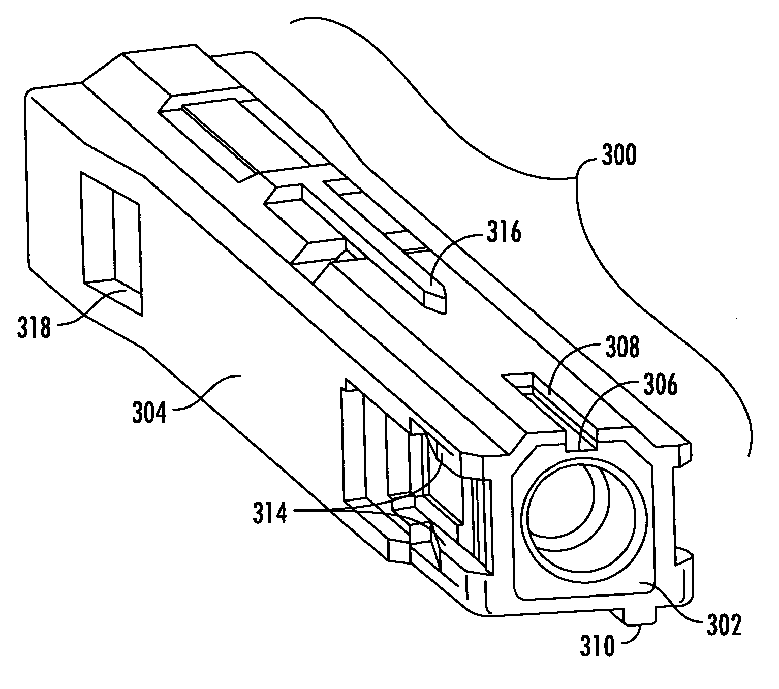 Keyed push-pull type fiber optic connection system