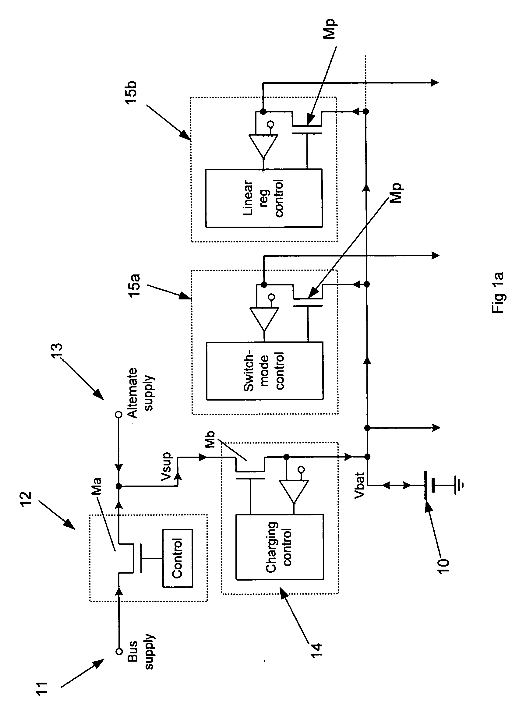 Power supply circuit for portable battery powered device