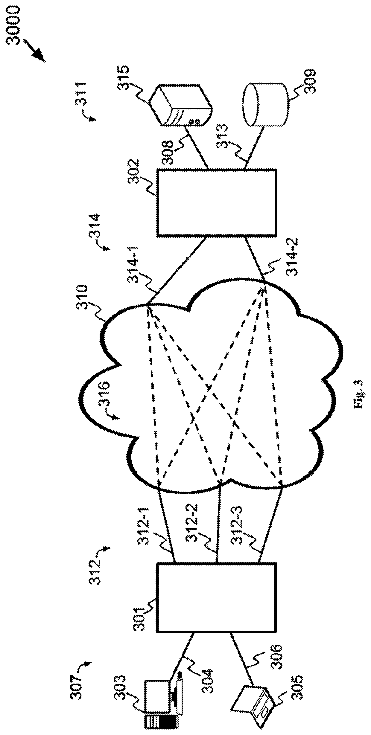 Methods and systems for sending packets through a plurality of tunnels