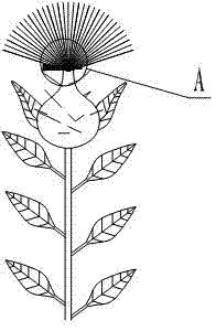 Portable single carthamus tinctorius harvesting machine