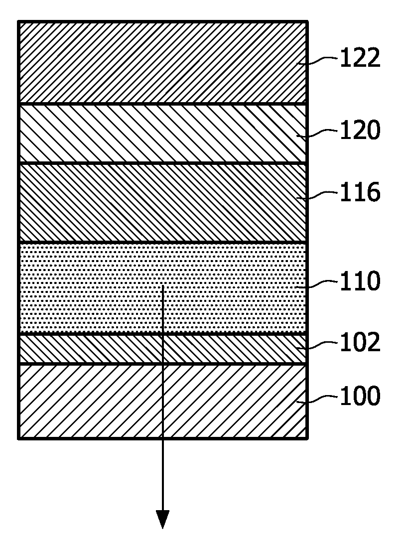 Highly doped electro-optically active organic diode with short protection layer