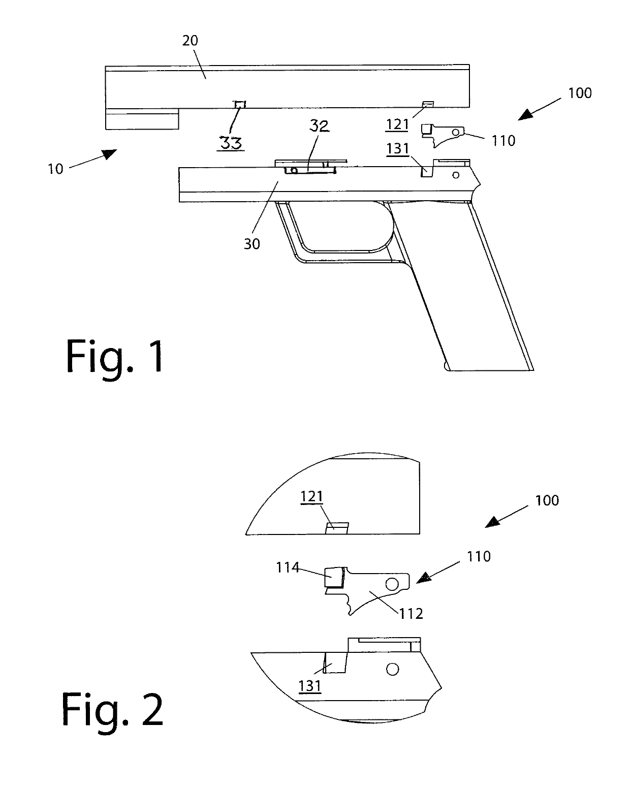 Slide block mechanism for semi-automatic pistols